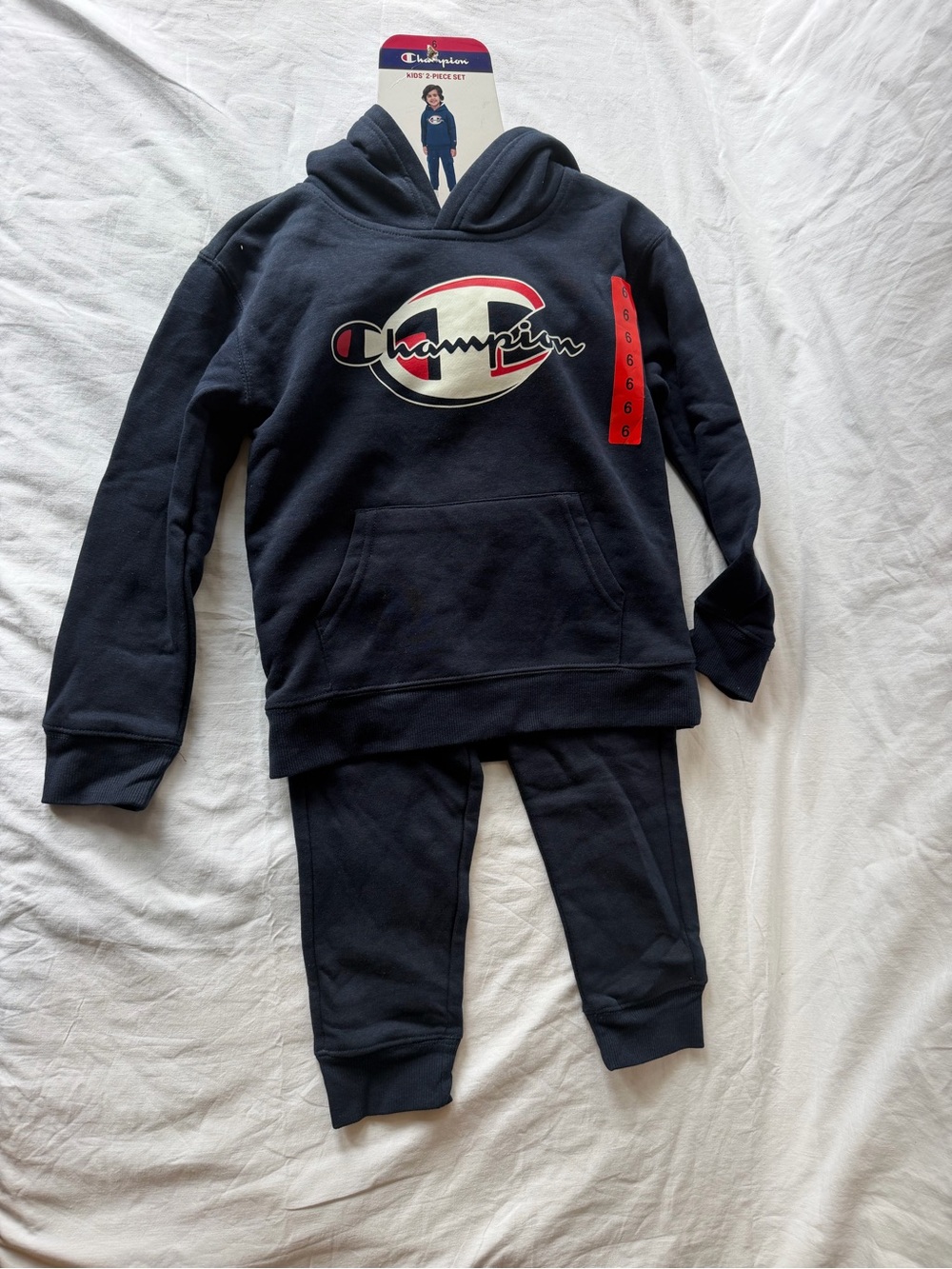 Champion Kids Navy & Red Logo Sweatshirt and Joggers